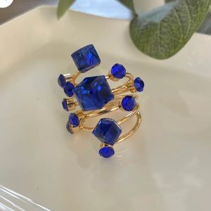 Blue & gold cocktail ring BRAND NEW